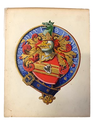 Lot 30 - HERALDRY.- A COLLECTION OF THREE ALBUMS
