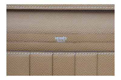 Lot 126 - Hermes Blue Jean Epsom Bearn Bi-Fold Wallet