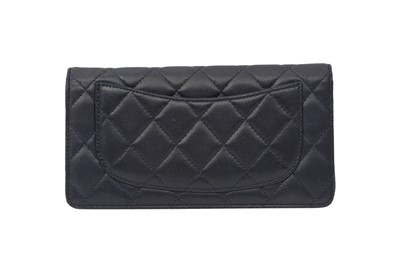 Lot 177 - Chanel Navy Classic Bi-Fold Long Wallet