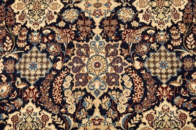 Lot 85 - AN EXTREMELY  FINE PART SILK NAIN RUG, CENTRAL PERSIA