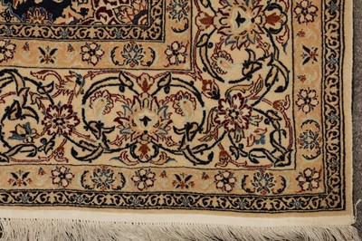 Lot 85 - AN EXTREMELY  FINE PART SILK NAIN RUG, CENTRAL PERSIA