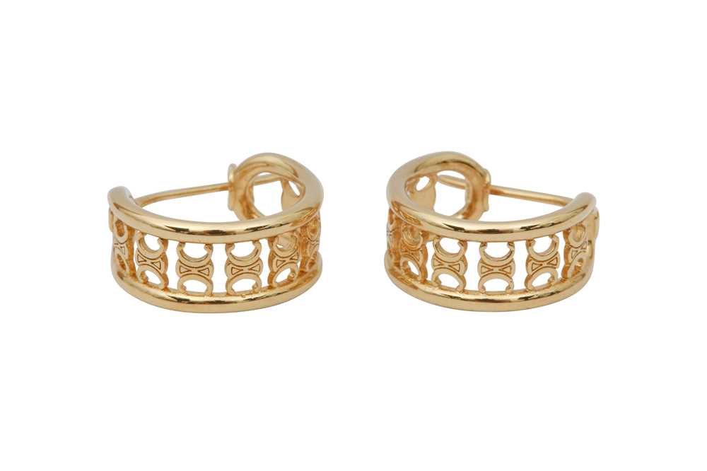 Lot 404 - Celine Maillon Triomphe Multi Hoop Pierced Earrings
