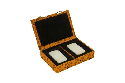 Lot 314 - A PAIR OF CHINESE WHITE JADE RETICULATED PERFUMIERS.