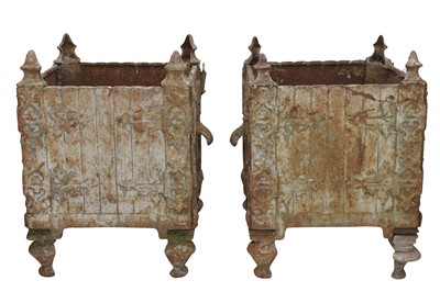 Lot 106 - A PAIR OF FRENCH IRON PLANTERS, 19TH CENTURY