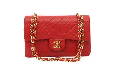 Lot 47 - Chanel Red Small Classic Double Flap Bag