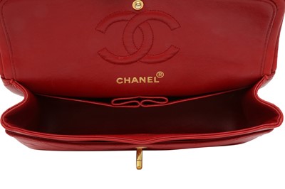 Lot 57 - Chanel Red Small Classic Double Flap Bag