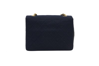 Lot 155 - Chanel Navy Mini Square Single Flap Bag