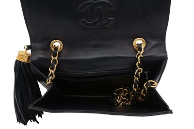 Lot 154 - Chanel Navy Blue Small Tassel Flap Bag