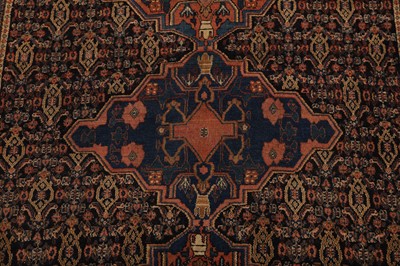 Lot 3 - AN ANTIQUE SENNEH RUG, WEST PERSIA