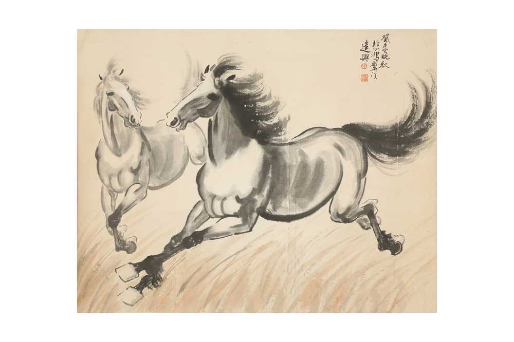 Lot 150 - XU BEIHONG (attributed to, 1895 – 1953). Galloping Horses.