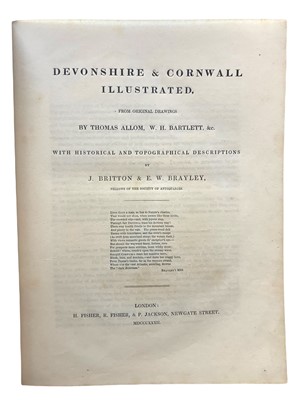 Lot 223 - Britton (J.) & Brayley (E.W.) Devonshire and Cornwall Illustrated