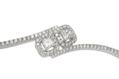 Lot 158 - A diamond hinged bangle