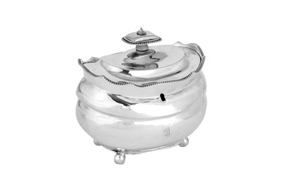 Lot 625 - A George III sterling silver double tea caddy, London 1809 by Thomas Wallis