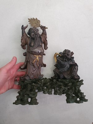 Lot 283 - TWO CHINESE FUJIANESE LACQUER 'IMMORTAL' GROUPS.