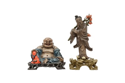 Lot 485 - TWO CHINESE FUJIANESE LACQUER FIGURES