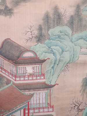 Lot 158 - QIU YING (follower of, 1494 – 1552). Palace landscape.