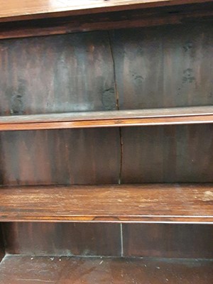 Lot 8 - A PAIR OF EMPIRE STYLE WALNUT BOOKCASES, EARLY 20TH CENTURY