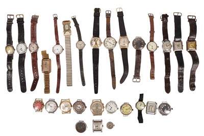 Lot 335 - A COLLECTION OF WRISTWATCHES, EARLY TO MID 20TH CENTURY