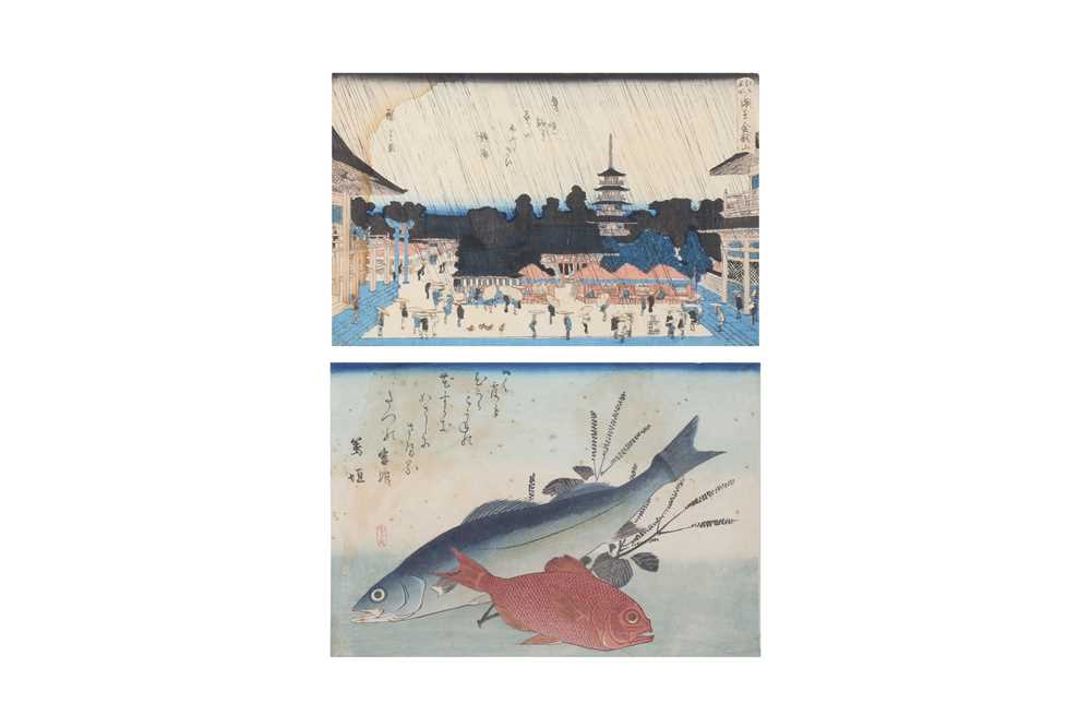 Lot 428 - UTAGAWA HIROSHIGE (1797 - 1858) AND OTHERS.