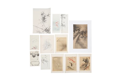 Lot 430 - A COLLECTION OF JAPANESE KACHOGA PAINTINGS AND DRAWINGS.