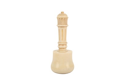 Lot 252 - A GEORGE V STERLING SILVER MOUNTED IVORY PRESENTATION MALLET, SHEFFIELD 1910 BY JAMES DEAKIN AND SONS