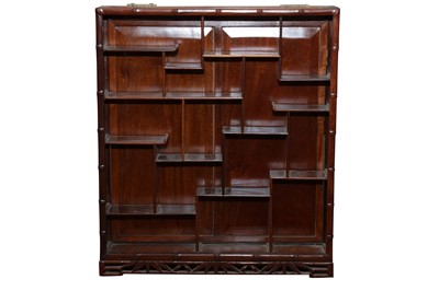 Lot 620 - A PAIR OF CHINESE ROSEWOOD DISPLAY SHELVES, 20TH CENTURY
