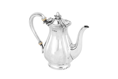 Lot 502 - A Victorian sterling silver bachelor coffee pot, Sheffield 1899 by Henry Atkin