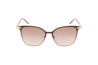 Lot 25 - Pomellato Brown Oversized Cat Eye Sunglasses