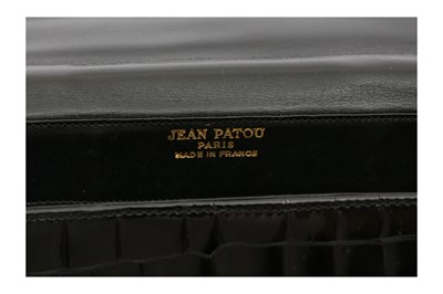 Lot 449 - λ Jean Patou Black Crocodile Flap Bag