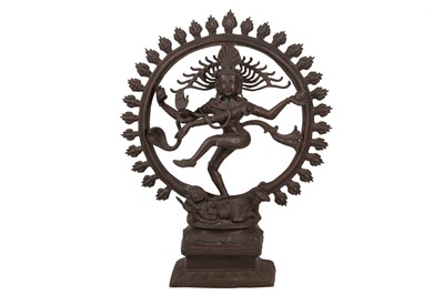 Lot 546 - AMENDED DESCRIPTION: A LARGE INDIAN BRONZE FIGURE OF SHIVA, 20TH CENTURY