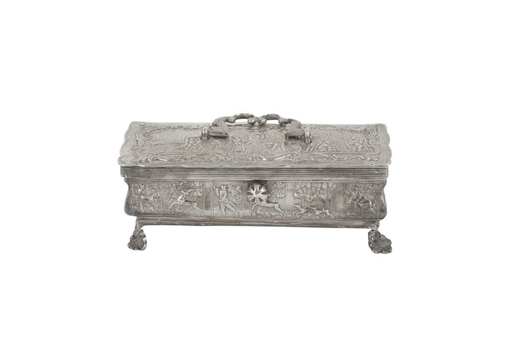 Lot 138 - A LATE 19TH CENTURY DUTCH SILVER BOX OR CASKET, SCHOONHOVEN 1898