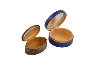 Lot 76 - An early 20th century sterling silver gilt and enamel compact, import for London 1917 by Cohen and Charles