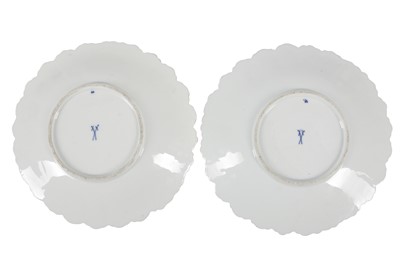 Lot 112 - A PAIR OF MEISSEN PLATES, LATE 19TH CENTURY