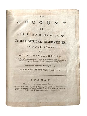 Lot 193 - MaclaurinAn Account of Sir Isaac Newton's Philosophical Discoveries, 1748