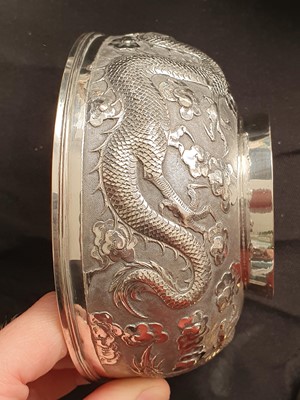 Lot 721 - A CHINESE EXPORT SILVER BOWL.
