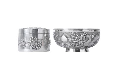 Lot 721 - A CHINESE EXPORT SILVER BOWL.