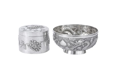 Lot 721 - A CHINESE EXPORT SILVER BOWL.