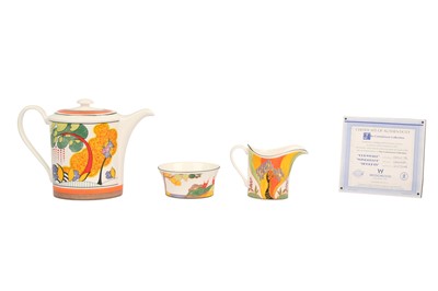 Lot 92 - A LIMITED EDITION WEDGWOOD CLARICE CLIFF 'CONNOISSEUR COLLECTION' COFFEE SET