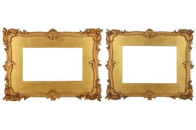Lot 141 - ENGLISH  19TH CENTURY GILDED COMPOSITION ROCOCO WATERCOLOUR AND DRAWING FRAMES
