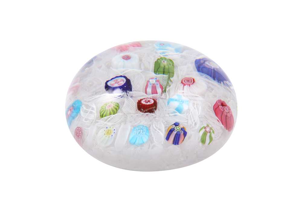Lot 120 - A CLICHY SPACED MILLEFIORI PAPERWEIGHT