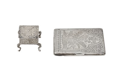 Lot 10 - A VICTORIAN STERLING SILVER CARD CASE OR WALLET, BIRMINGHAM 1892 BY HILLIARD AND THOMPSON