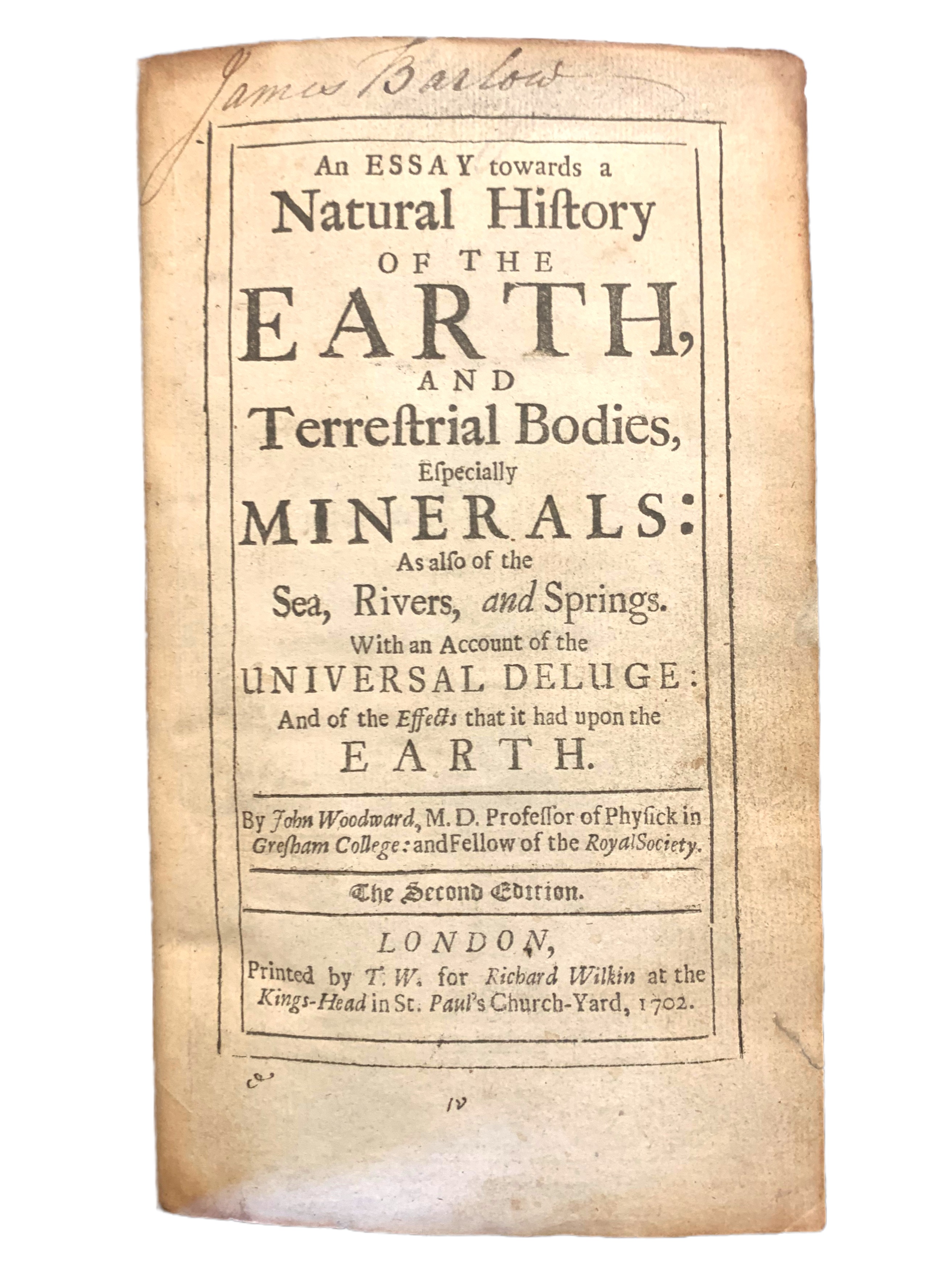 essay toward a natural history of the earth