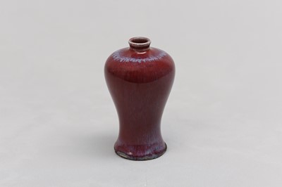 Lot 99 - A CHINESE FLAMBÉ-GLAZED VASE, MEIPING.