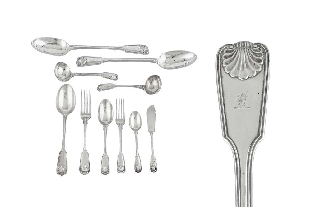 Lot 367 - A Victorian sterling silver table service of flatware / canteen, London 1898 by George Lambert