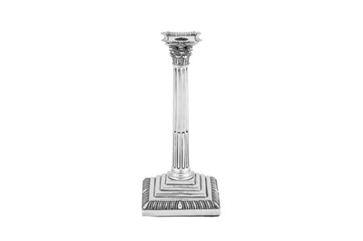 Lot 621 - An early George III sterling silver taperstick, London 1764 by Ebenezer Coker