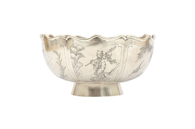 Lot 724 - A CHINESE SILVER BOWL.