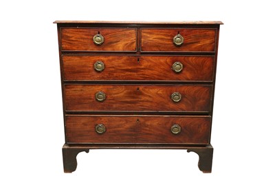 Lot 167 - A GEORGE III MAHOGANY CHEST OF DRAWERS