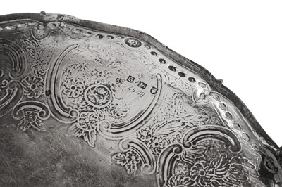 Lot 603 - A George III sterling silver salver, London 1773 by Richard Rugg