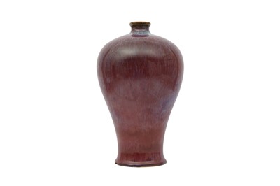 Lot 100 - A CHINESE FLAMBÉ-GLAZED VASE, MEIPING.