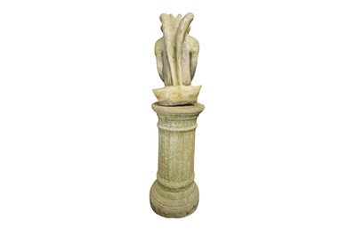 Lot 224 - A CONTEMPORARY RECONSTITUTED STONE GARDEN STATUE MODELLED AS A GROTESQUE
